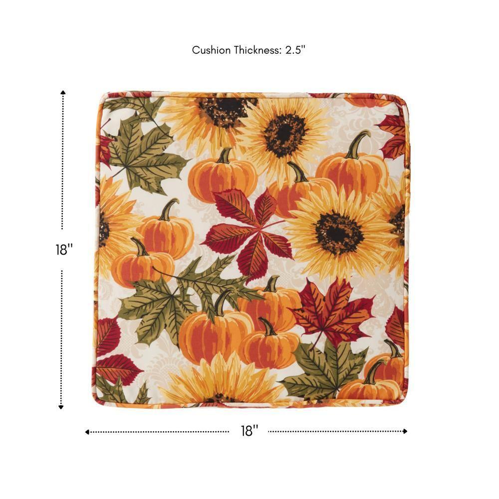 Greendale Home Fashions 18" x 18" Marisol Square Outdoor Chair Pad (Set of 2)