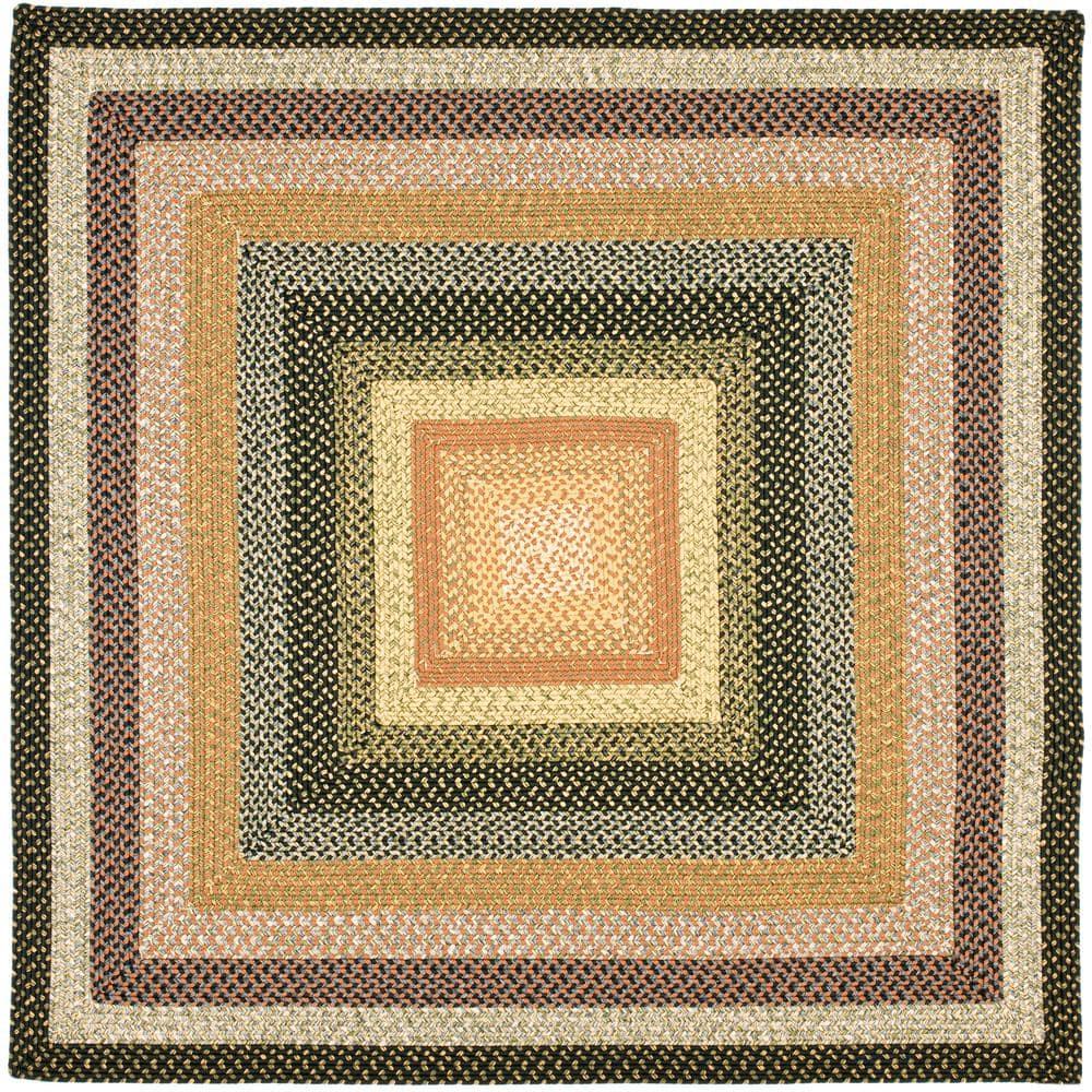 Braided BRD308 Hand Woven Area Rug - Multi - 4'x4' - Safavieh.