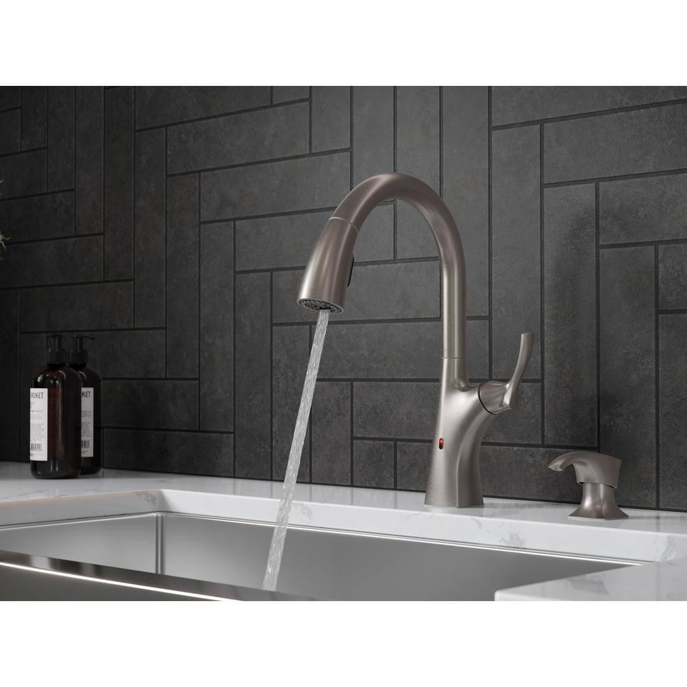 Pull Down Touchless Single Handle Kitchen Faucet with Side Spray