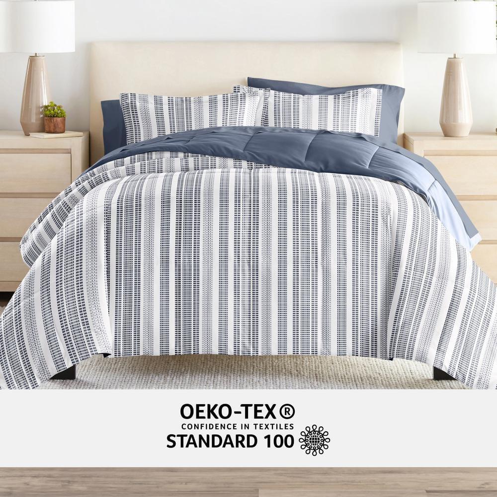 IEnjoy Home 7-Piece Bedding Bundle - Pattern Comforter and Sheet Set