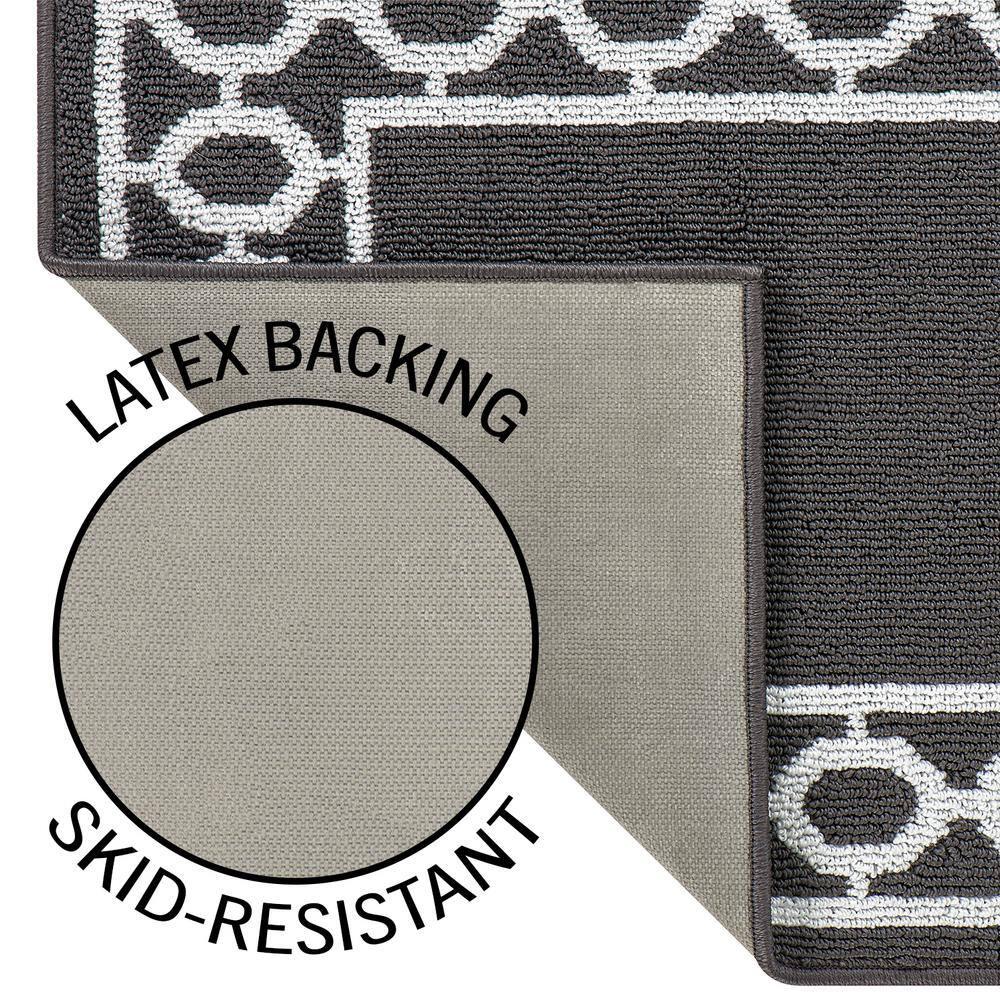 Tufted Performance Trellis Border Runner Rug