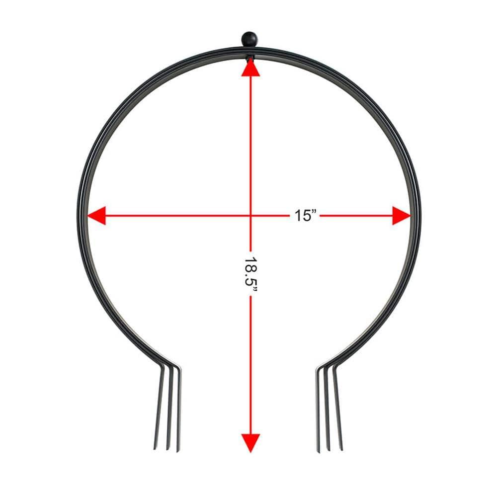 DÉCOR WOW Garden Orb Ornament, Small Obelisk Trellis, 19.5"H x 16" W, Metal, Black