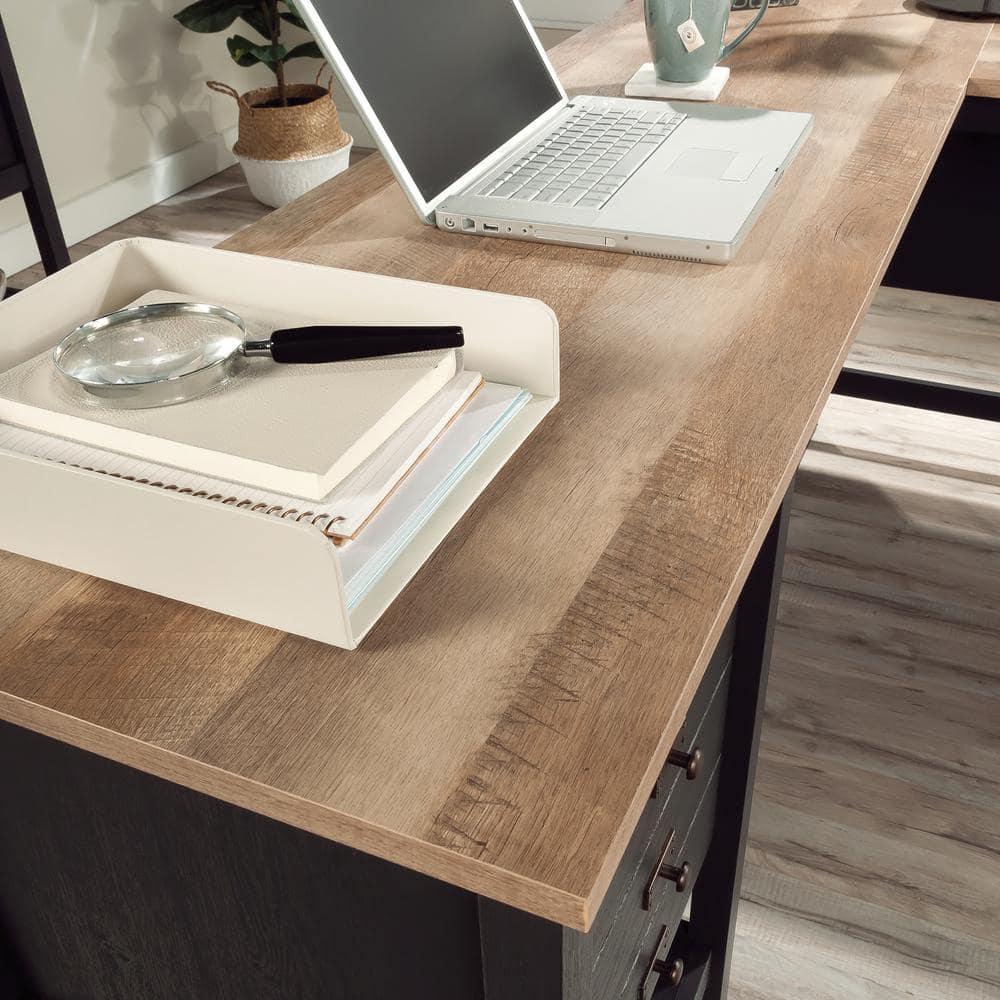 Sauder Cottage Road L-Shape Desk, Raven Oak Finish