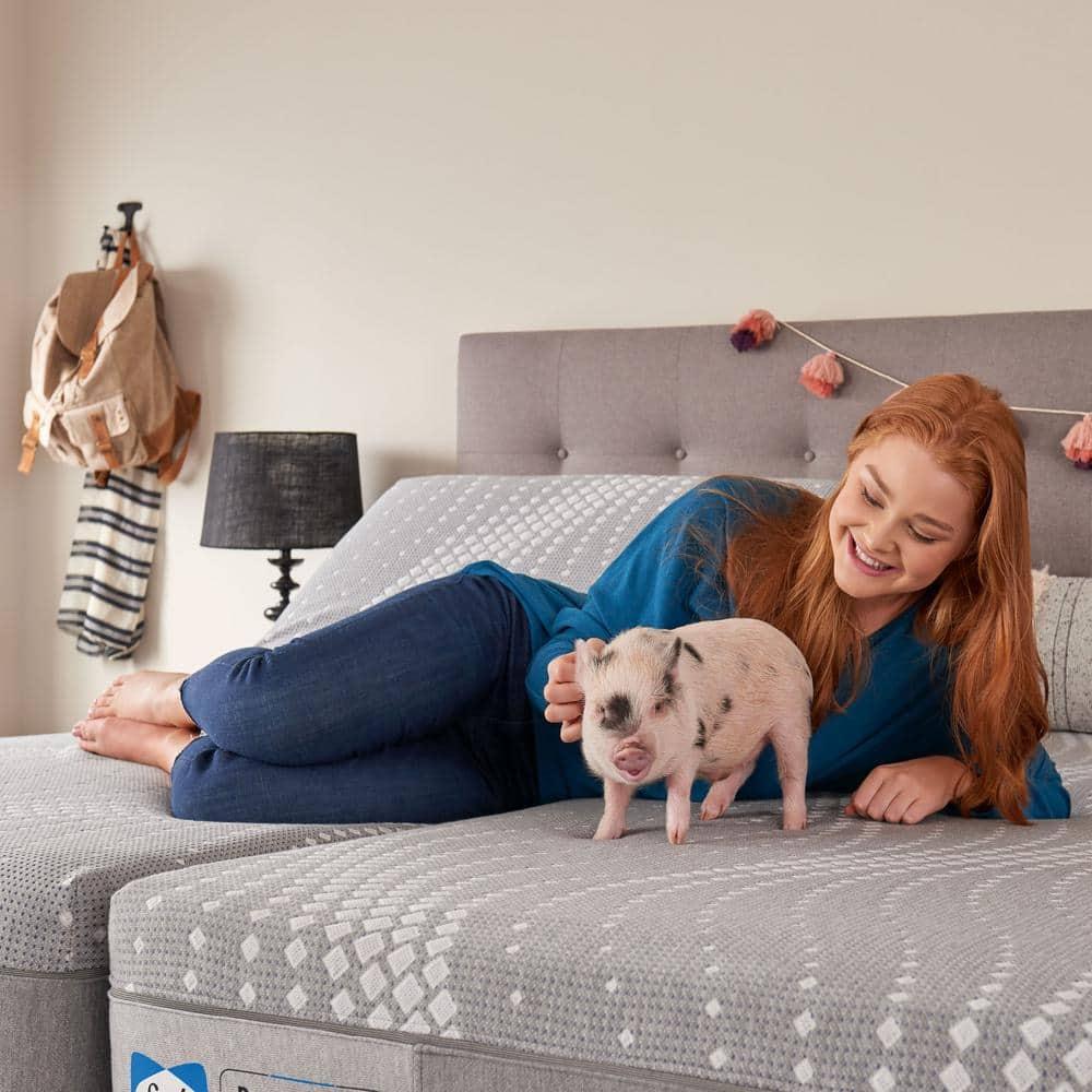 Full Gray Gel Memory Foam Hybrid Adjustable Mattress