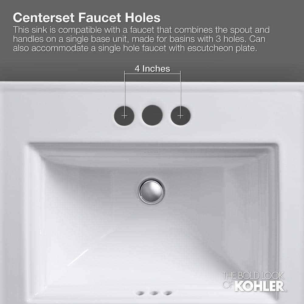 Bryant Ceramic Circular Drop-In Bathroom Sink with Overflow