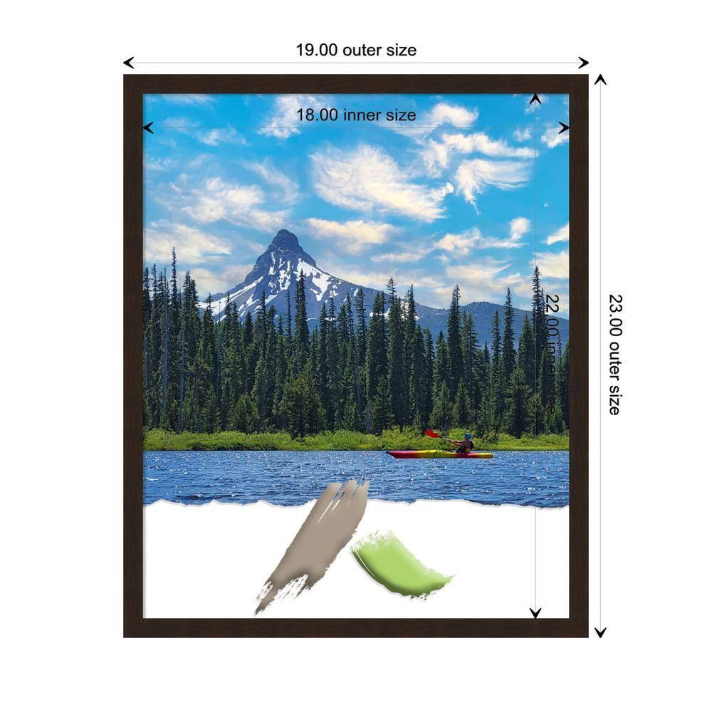 Amanti Art Carlisle Espresso Narrow Wood Picture Frame Opening Size 18x22 in.