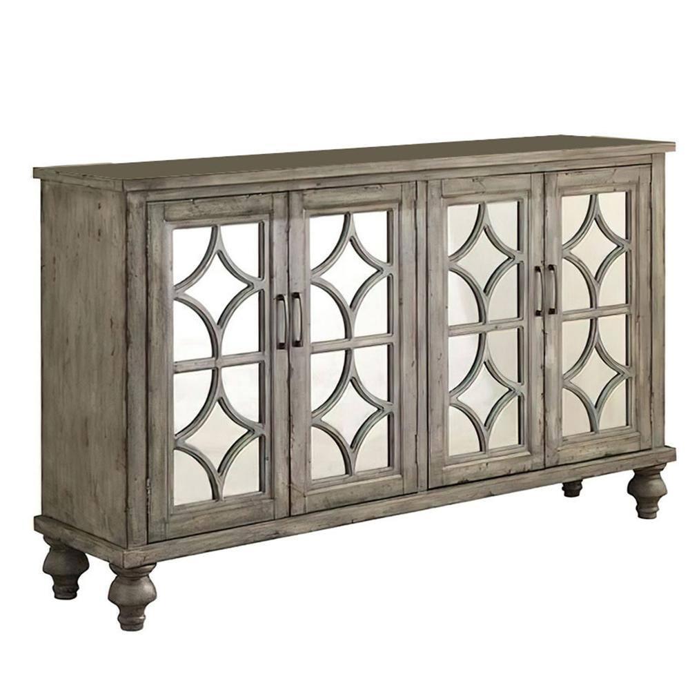 60" Velika Accent Table Weathered Gray - Acme Furniture