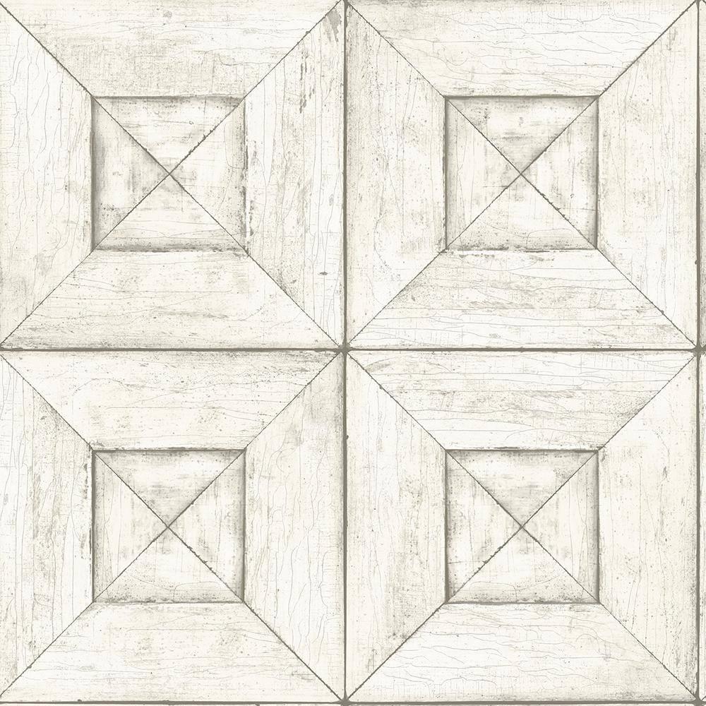 Chesapeake Avery Off-White Wood Wallpaper
