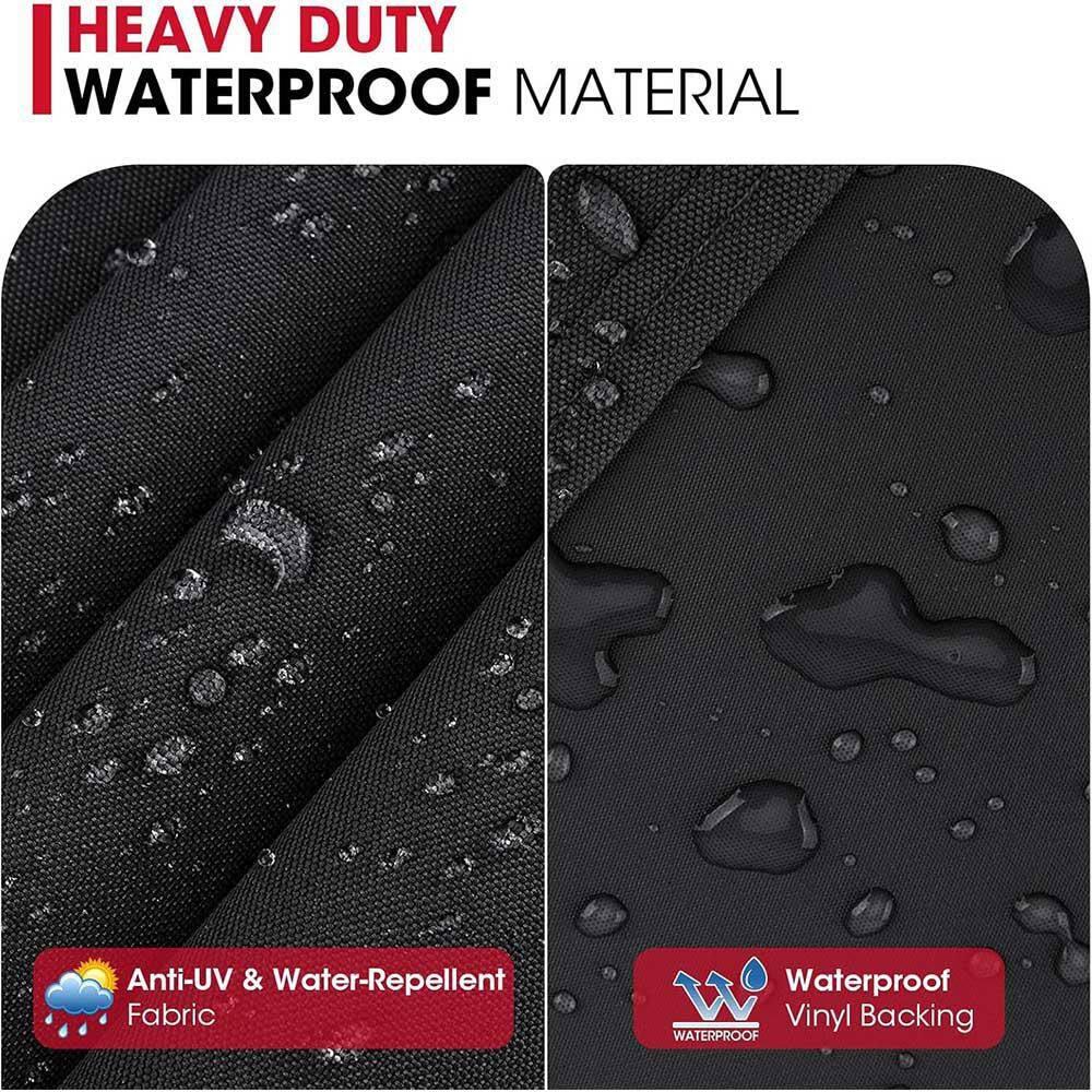 Unicook Grill Cover 55 Inch for Outdoor Grill, Heavy Duty Waterproof BBQ Cover with Side Handles and Air Vents, Weather Resistant, Compatible with Weber Charbroil Nexgrill Kenmore Gas BBQs, Black