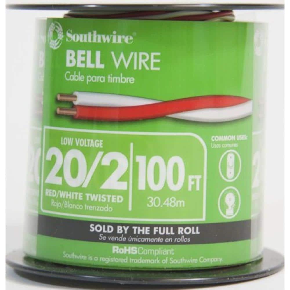 Southwire 100 ft. 20/2 Solid Copper Bell Wire