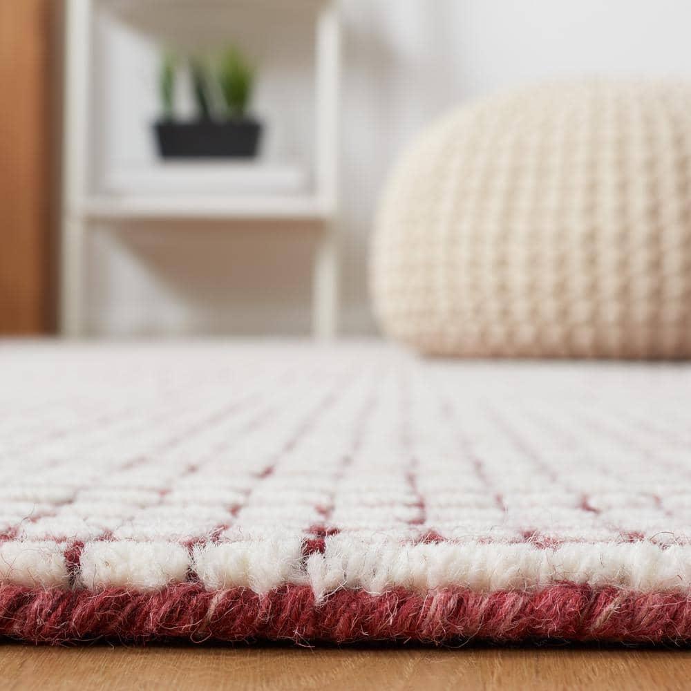 Latitude Run® Abstract Hand Tufted Wool Checkered Rug