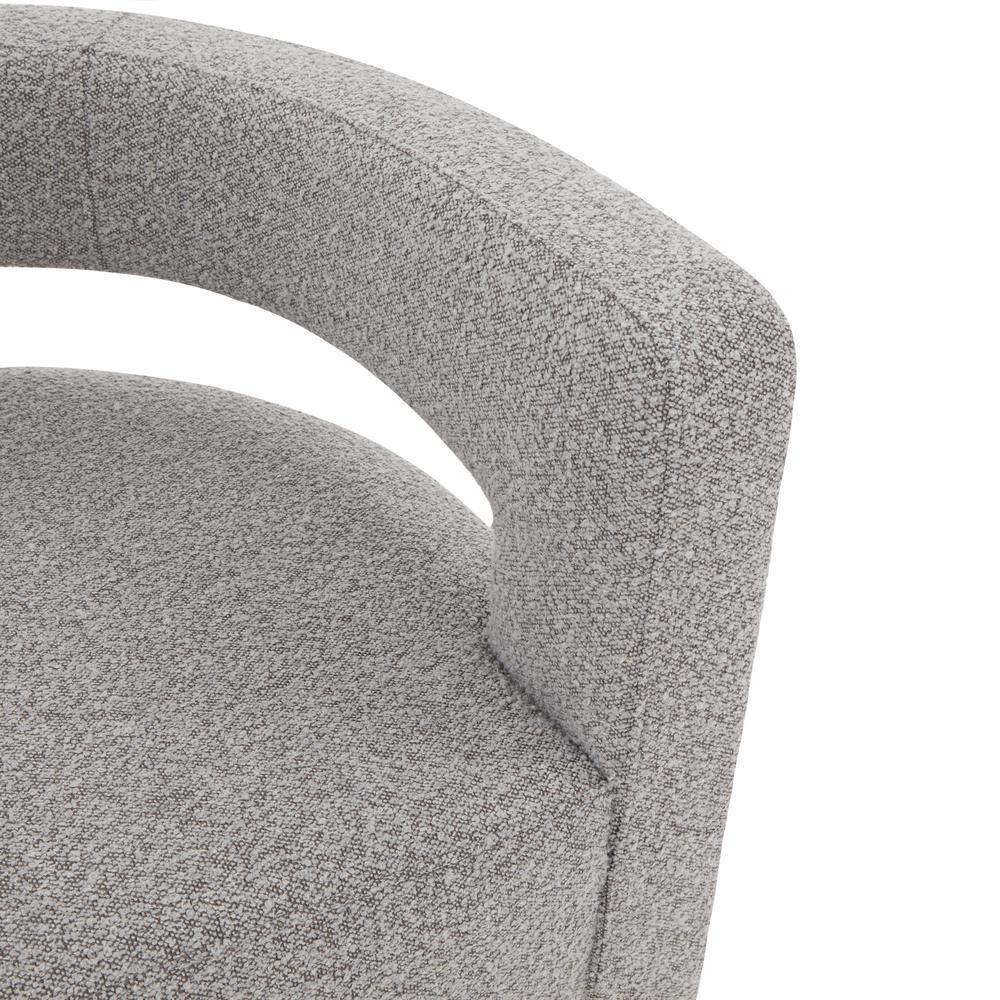 Edgar Velvet Swivel Chair - SFV4764 - Light Grey/Black - Safavieh Couture