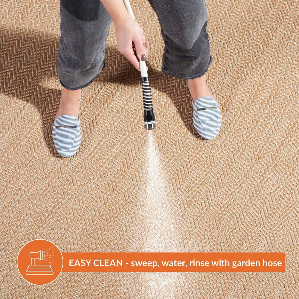 Barbados BAR535 Power Loomed Indoor/Outdoor Area Rug - Teal/White - 4'x6' - Safavieh.