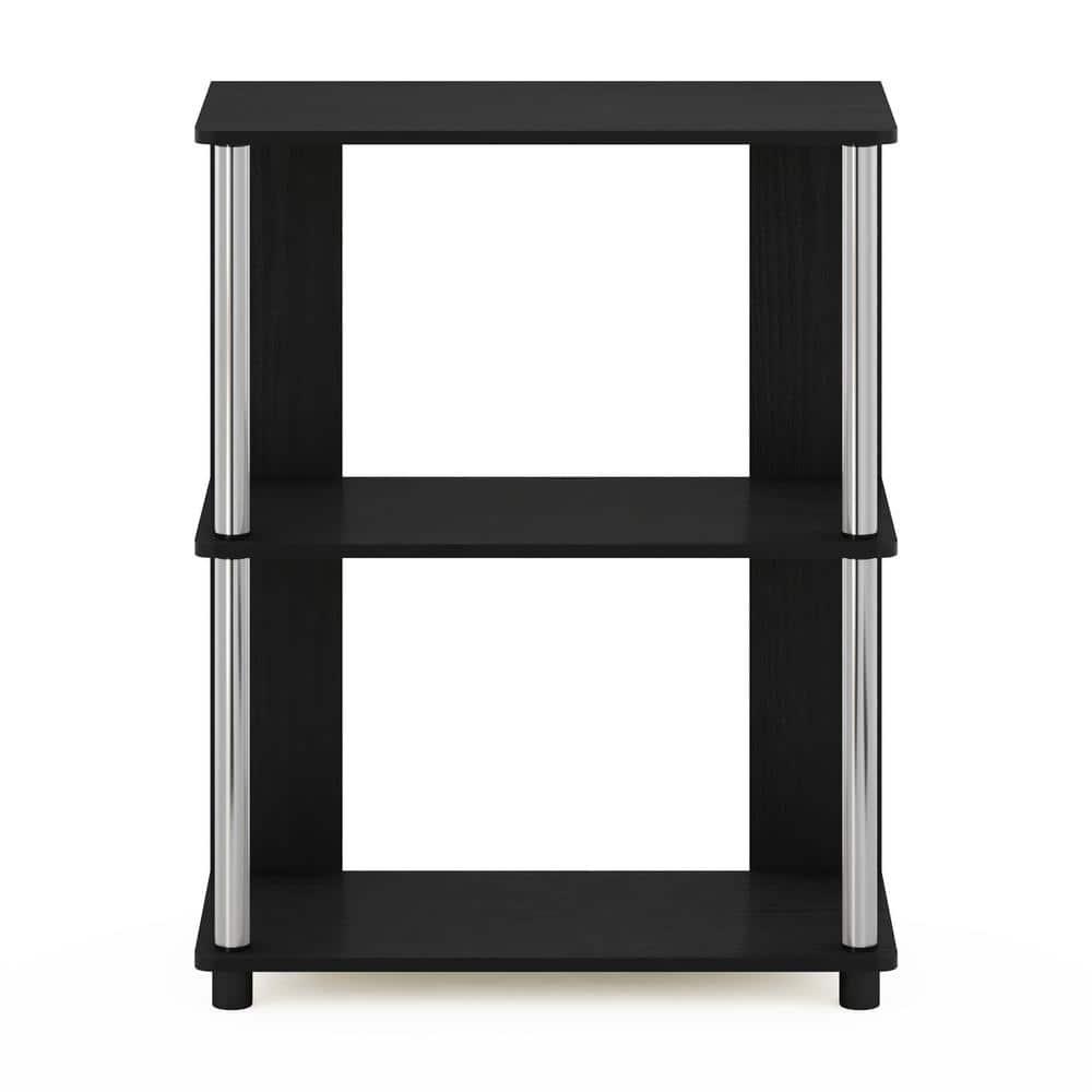 Furinno Simple Design 3-Tier Decorative Bookshelf Industrial Open Bookcase Display Shelf Storage Rack,Americano