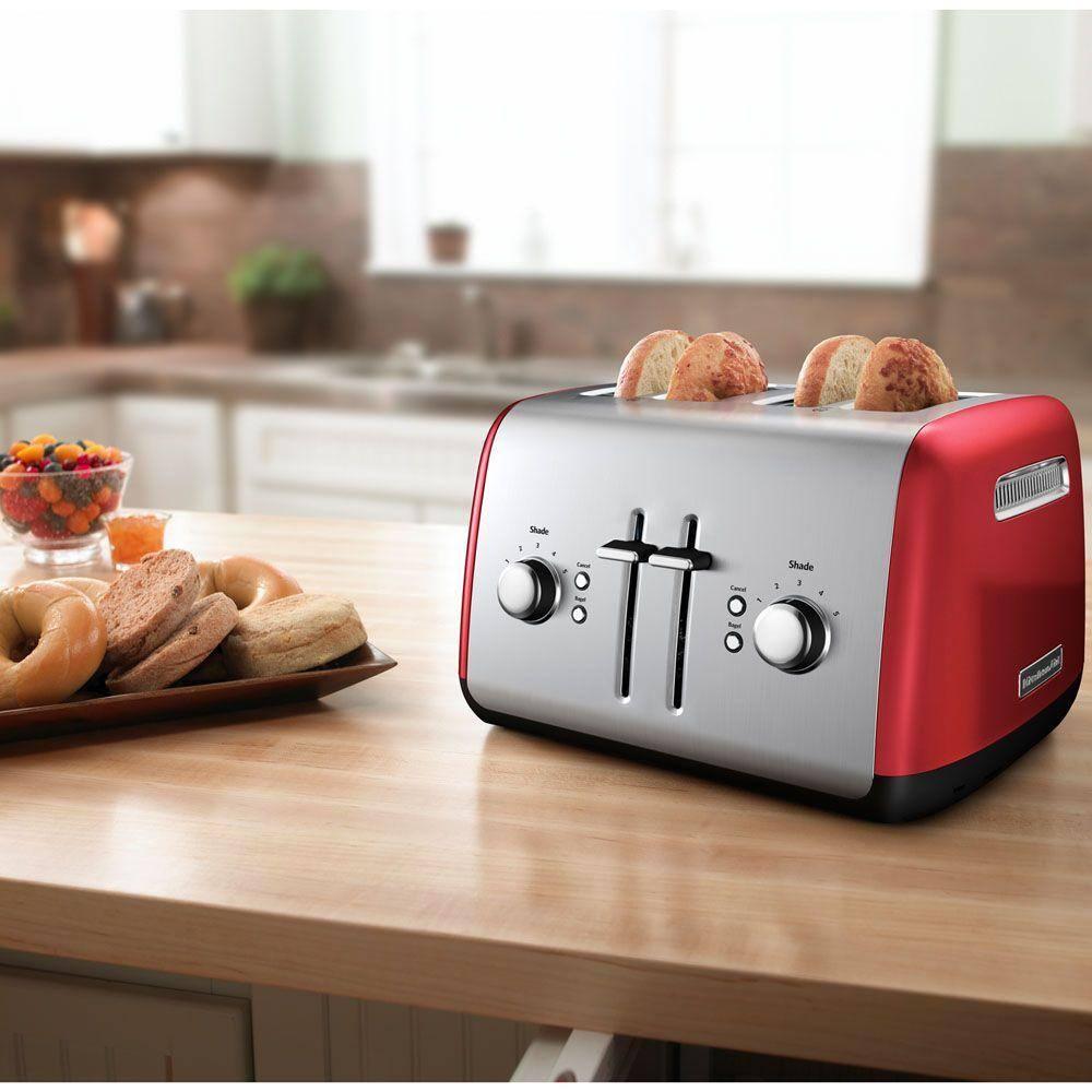 KitchenAid 4-Slice Toaster with Manual High-Lift Lever, Empire Red, KMT4115