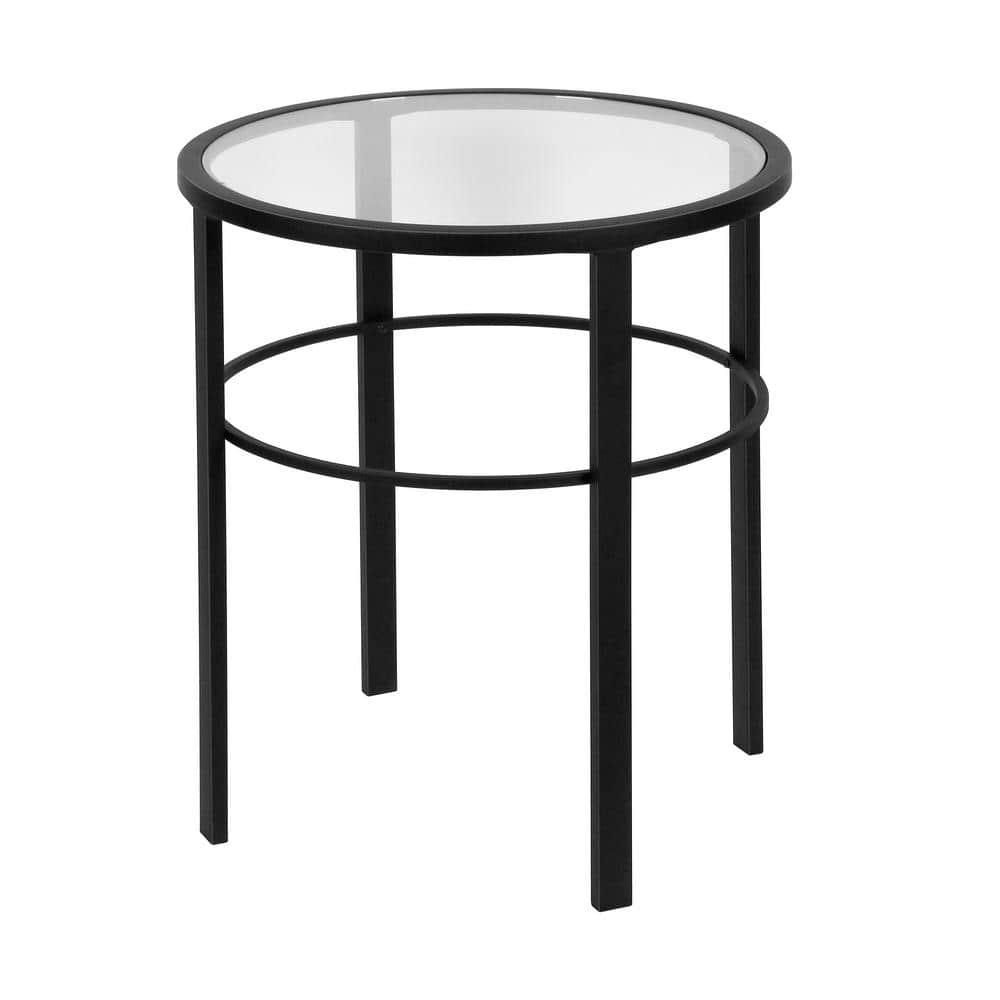 Evelyn&Zoe Gaia 20" Wide Round Side Table, Blackened Bronze