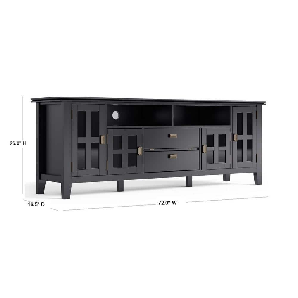Simpli Home Artisan SOLID WOOD 72 inch TV Media Stand