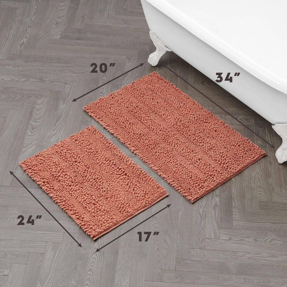 Laura Ashley Laura Ashley Astor Chenille 2 Pieces Non-Slip Bath Mat