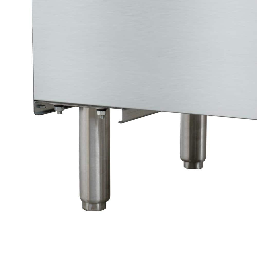 40 lb. Floor Standing Natural Gas Commercial Fryer with 90,000 BTU in Stainless-Steel, ETL Listed (KM-FDF40-NG)