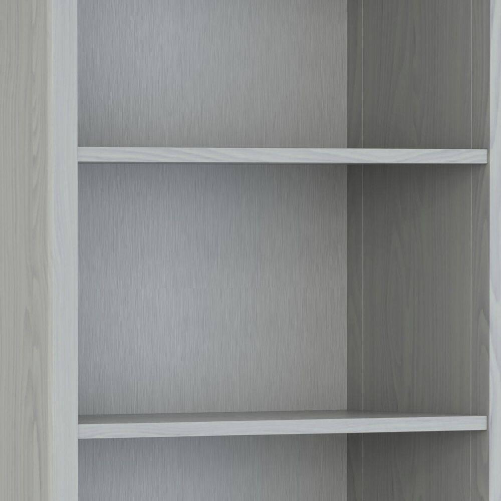 Simpli Home Amherst 30"W Solid Wood 5 Shelf Bookcase with Adjustable Shelves