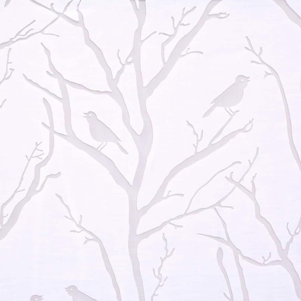 Madison Park Averil Grommet Top Sheer Bird on Branches Burnout Single Window Curtain