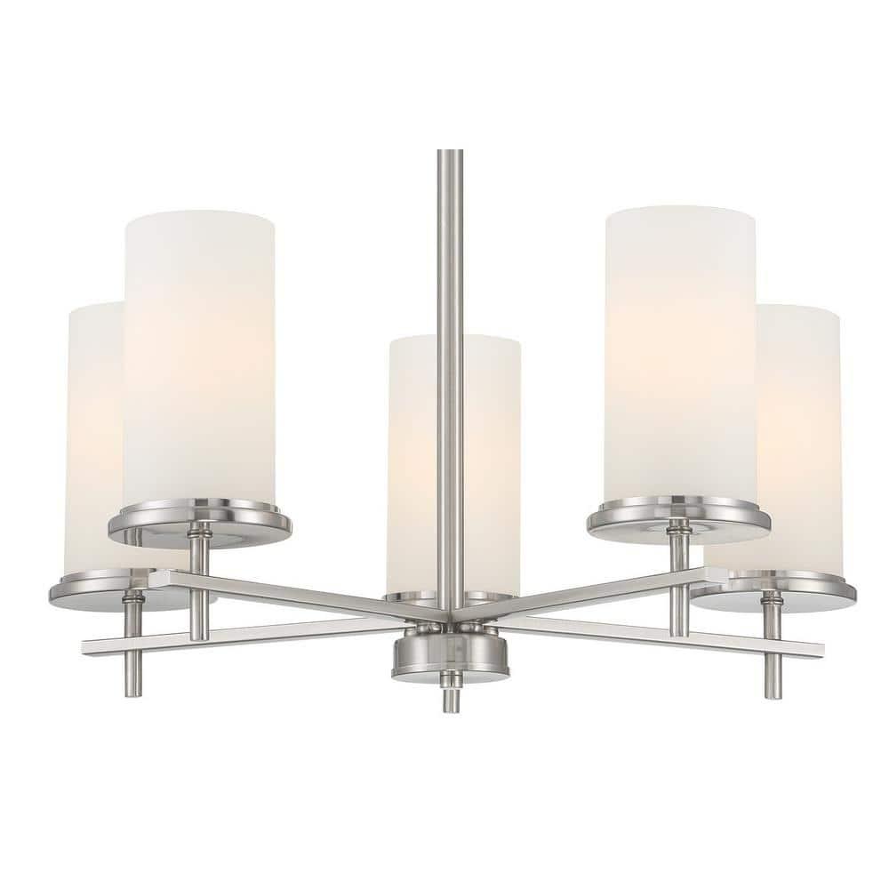 5 Light Chandelier-Brushed Nickel Finish    -Traditional Installation Minka Lavery 4095-84