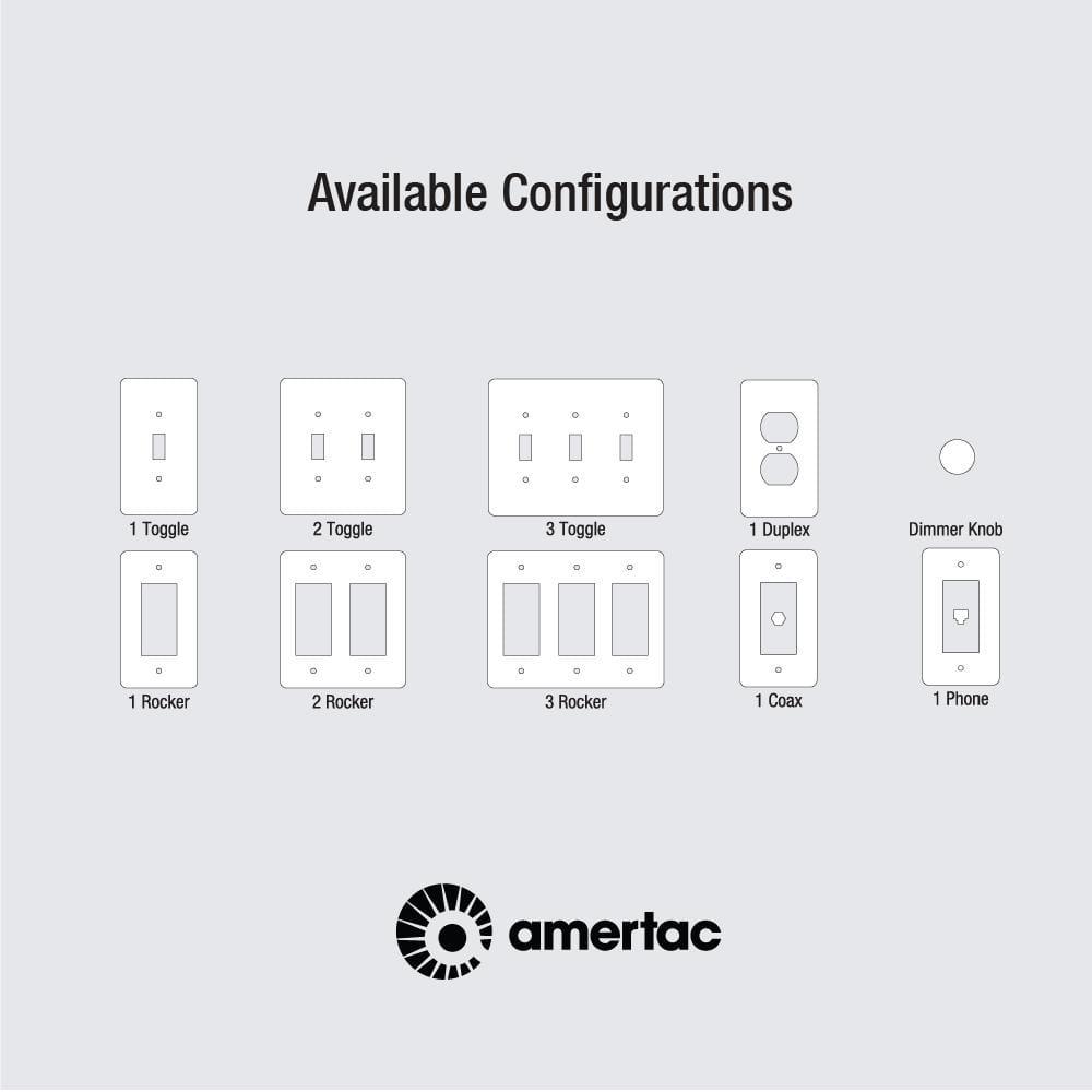 AmerTac Filigree No Subject 1 - Gang Duplex Outlet Standard Wall Plate