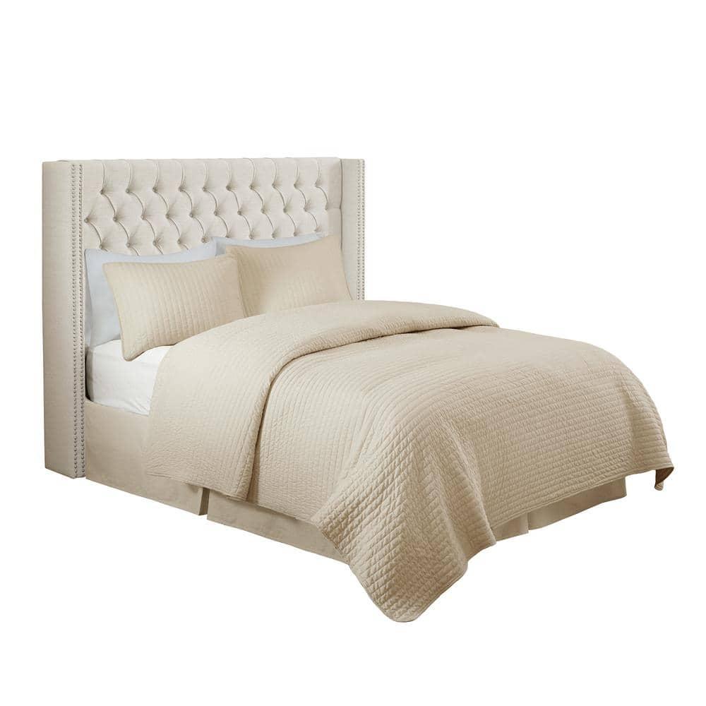 Amelia Upholstery Headboard Cream Queen