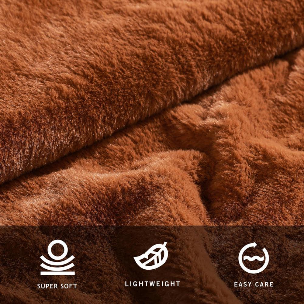 Kenneth Cole Kenneth Cole Faux Fur Solid Throw Blankets