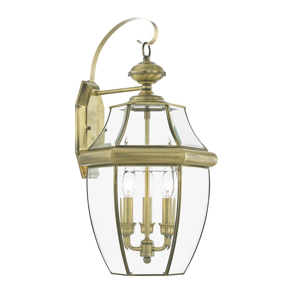 Livex Lighting Monterey 3 - Light Wall Light in  Antique Brass