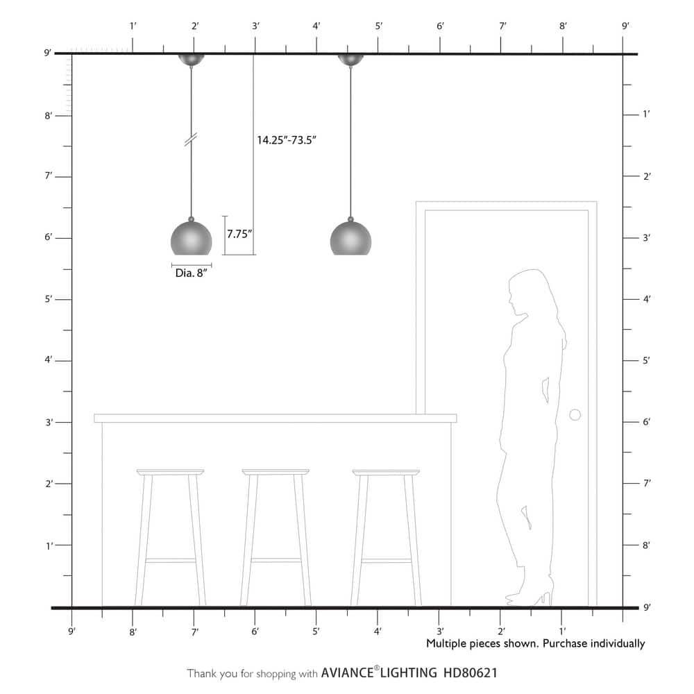 Livex Lighting Stockton 1 - Light Pendant in  Brushed Nickel/Polished Chrome