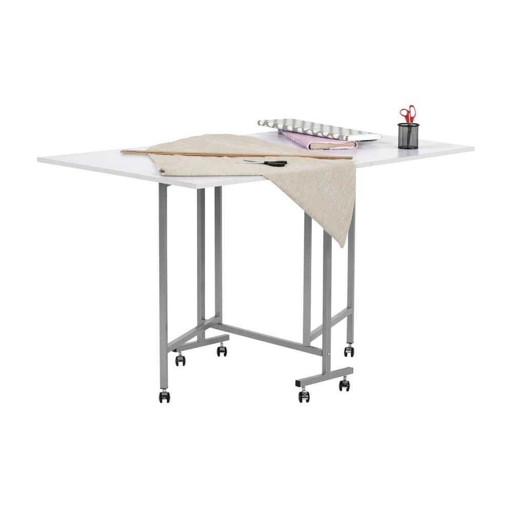 Sew Ready 58.75'' x 36.5'' Foldable Craft Table with Wheels