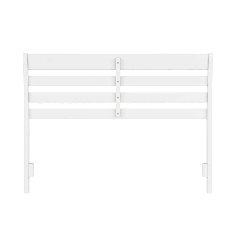 AFI Furnishings Savannah Full Solid Wood Headboard with Attachable Charger in White