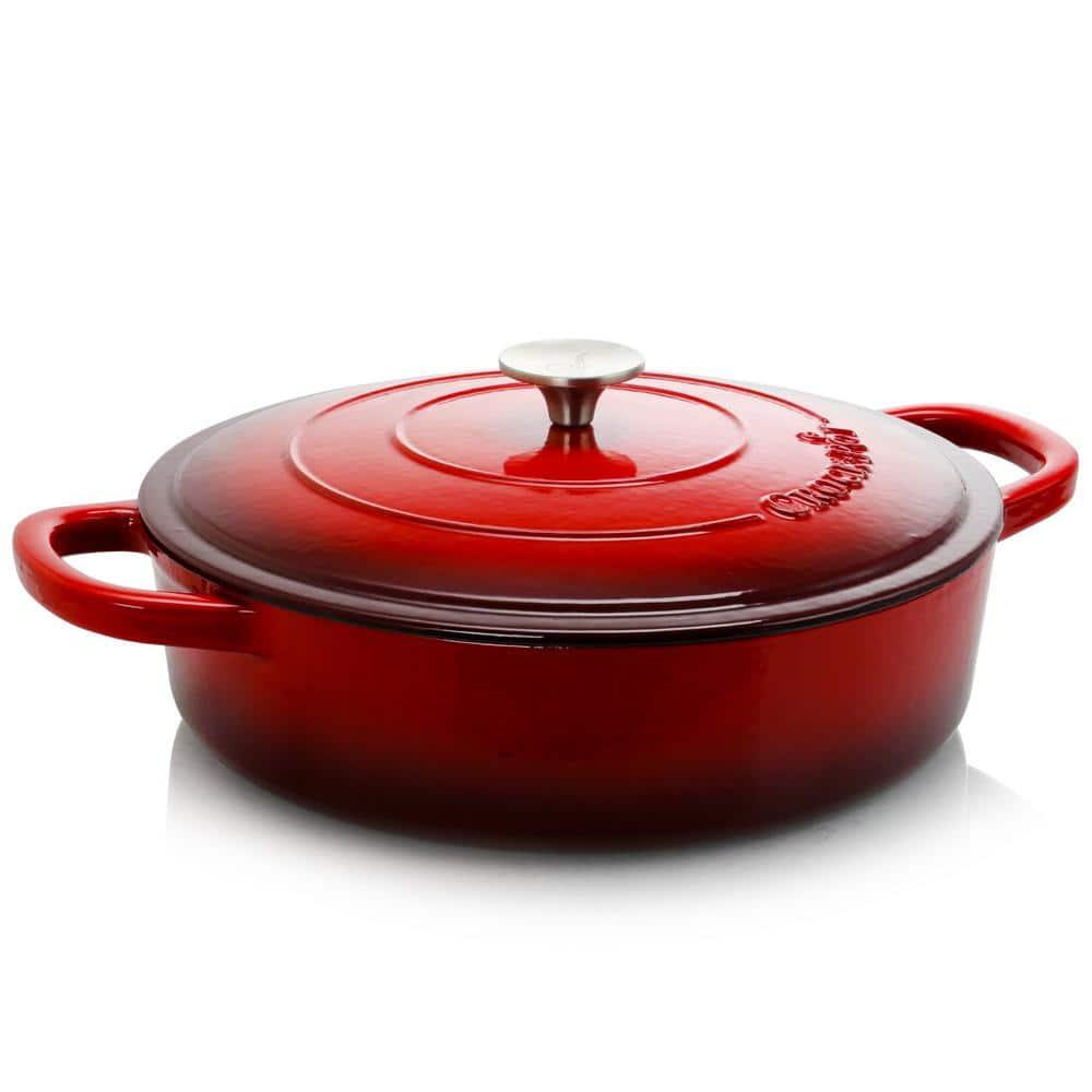 Crock-pot Crock-pot Artisan 5 qt. Non-Stick Cast Iron Round Braiser with Lid