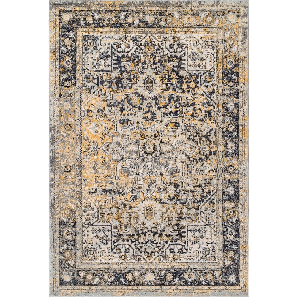 Nuloom Lilah Oriental/Persian 10x14 Indoor Area Rug for Living Room Bedroom Dining Room Kitchen, Gold/Multicolor