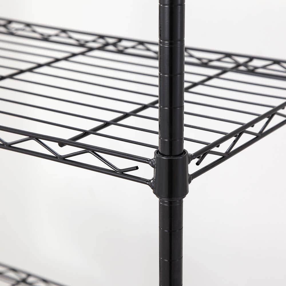 1250 lbs Steel Heavy Duty 5-Tier Utility Shelving Unit Steel Organizer Wire Rack for Home,Kitchen,Office,Chrome (13.7" D x 23.6" W x 62.4" H)
