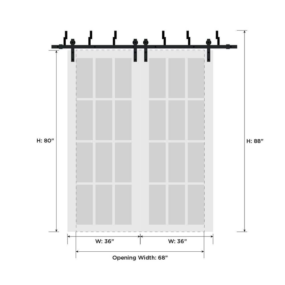 SARTODOORS Solid + Manufactured Wood Paneled Barn Door
