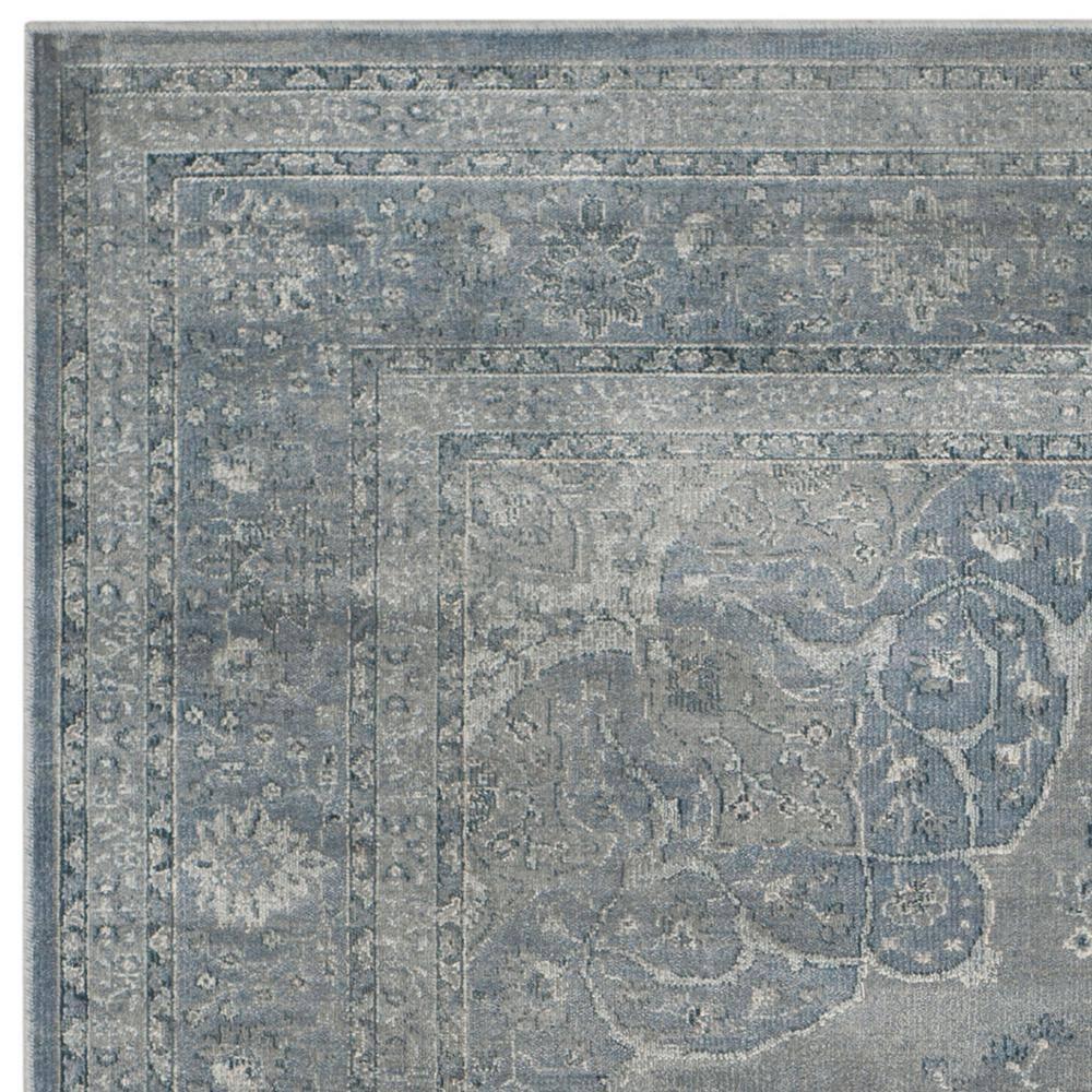 Safavieh Vintage Kerman 8 x 10 (ft) Loomed Synthetic Light Gray/Light Blue Rectangular Indoor Distressed/Overdyed Vintage Area rug