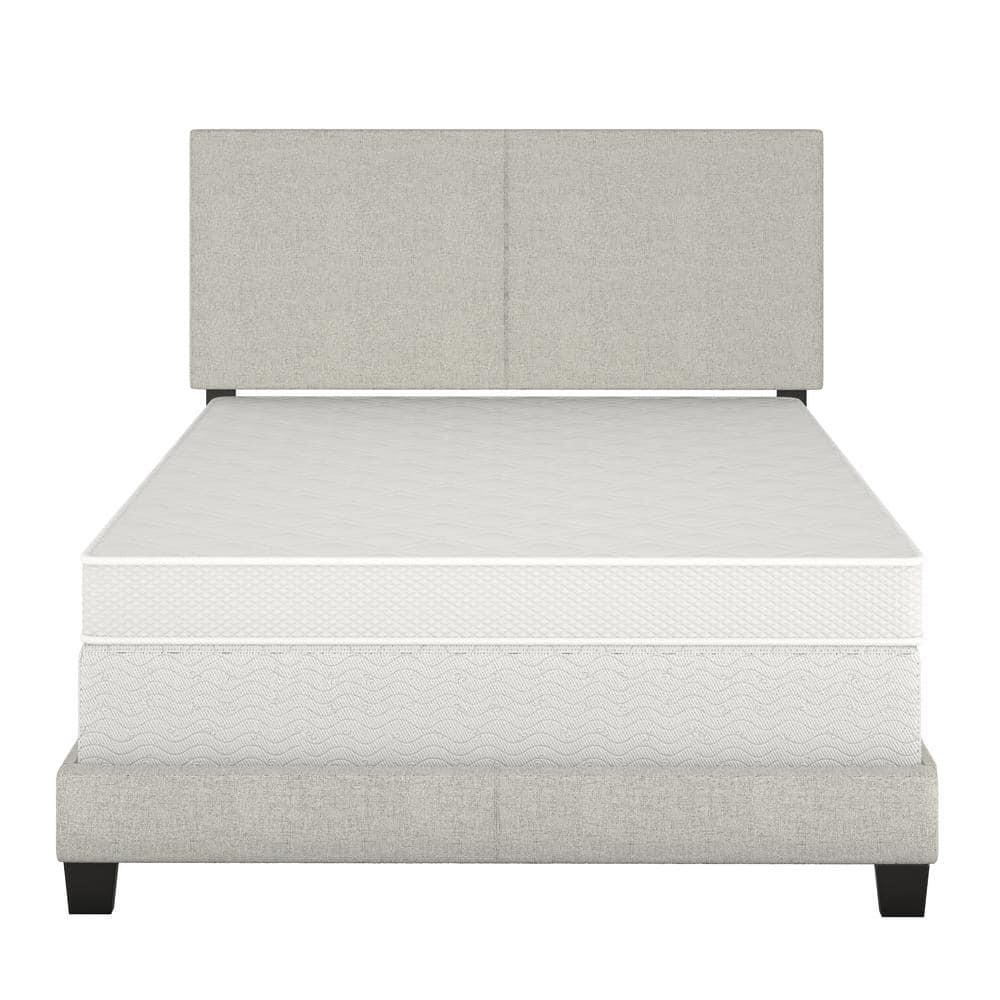 Boyd Sleep Boyd Sleep Milan Linen Fabric Upholstered Platform Bed Frame w/Adjustable Height Headboard, Strong Wood Slat Support, Box Spring/Foundation Required, Easy Effortless Assembly