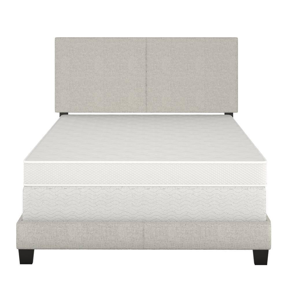 Boyd Sleep Boyd Sleep Milan Linen Fabric Upholstered Platform Bed Frame w/Adjustable Height Headboard, Strong Wood Slat Support, Box Spring/Foundation Required, Easy Effortless Assembly