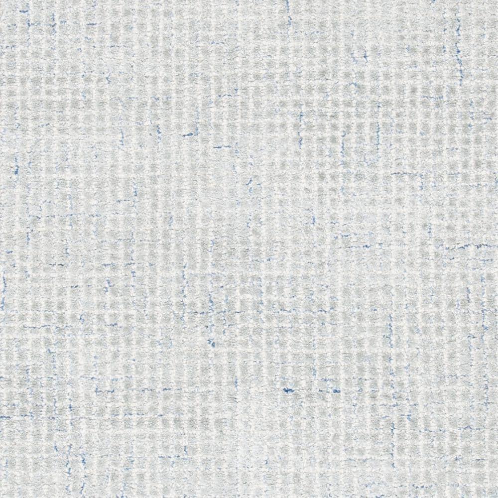 SAFAVIEH Abstract Keith Geometric Abstract Wool Area Rug, Silver/Blue, 9' x 12'