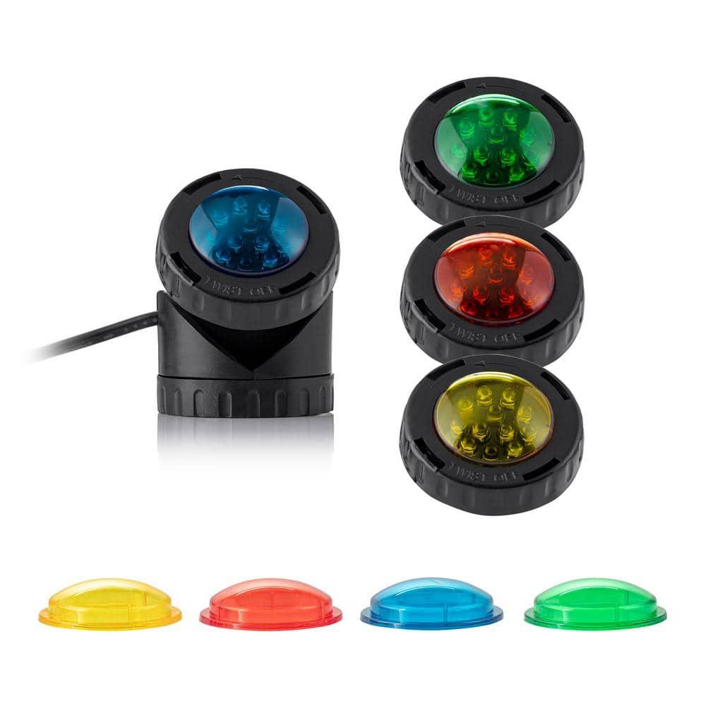 LED Submersible Light with Photocell & Transformer - Alpine Corporation: Weather-Resistant, Electric Powered Landscape Ground Spotlight