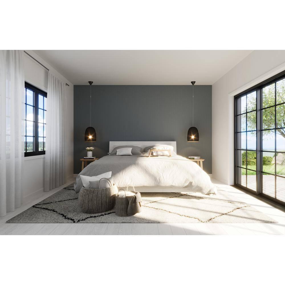 5" x 94.5" 3D Wall Panel in White