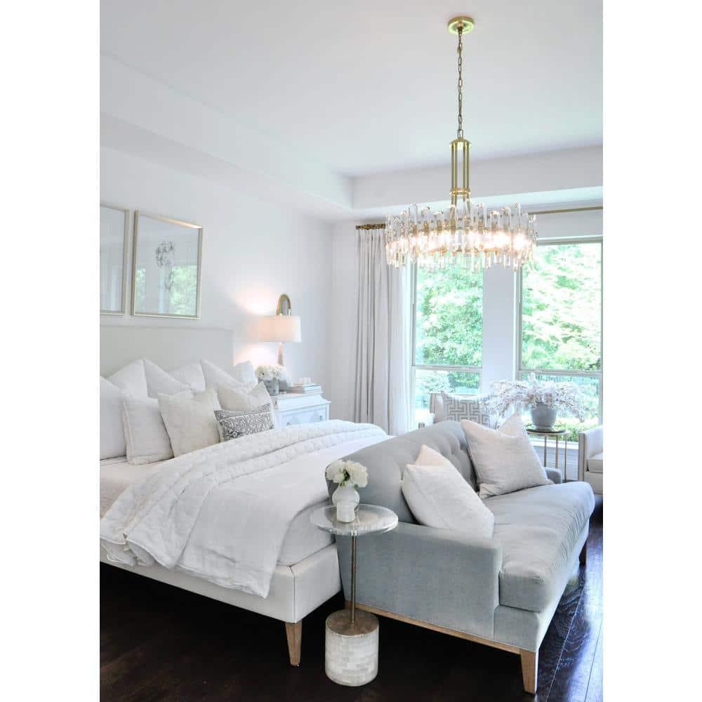 Twelve Light Chandelier In Traditional And Contemporary Style 31 Inches Wide By 28.25 Inches High-Aged Brass Finish Crystorama Lighting Bol-8889-Ag