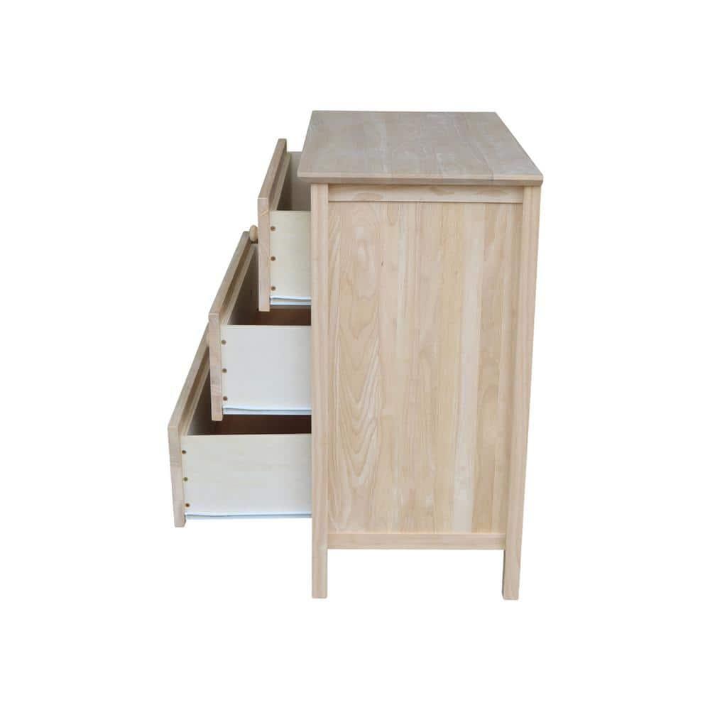 Brooklyn 3-Drawer Unfinished Wood Chest of Drawers
