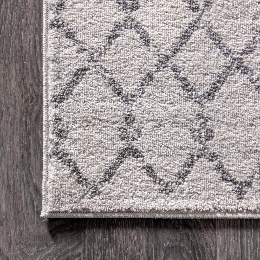 JONATHAN Y Moroccan HYPE Boho Vintage Diamond Cream/Gray 5' Square Area Rug