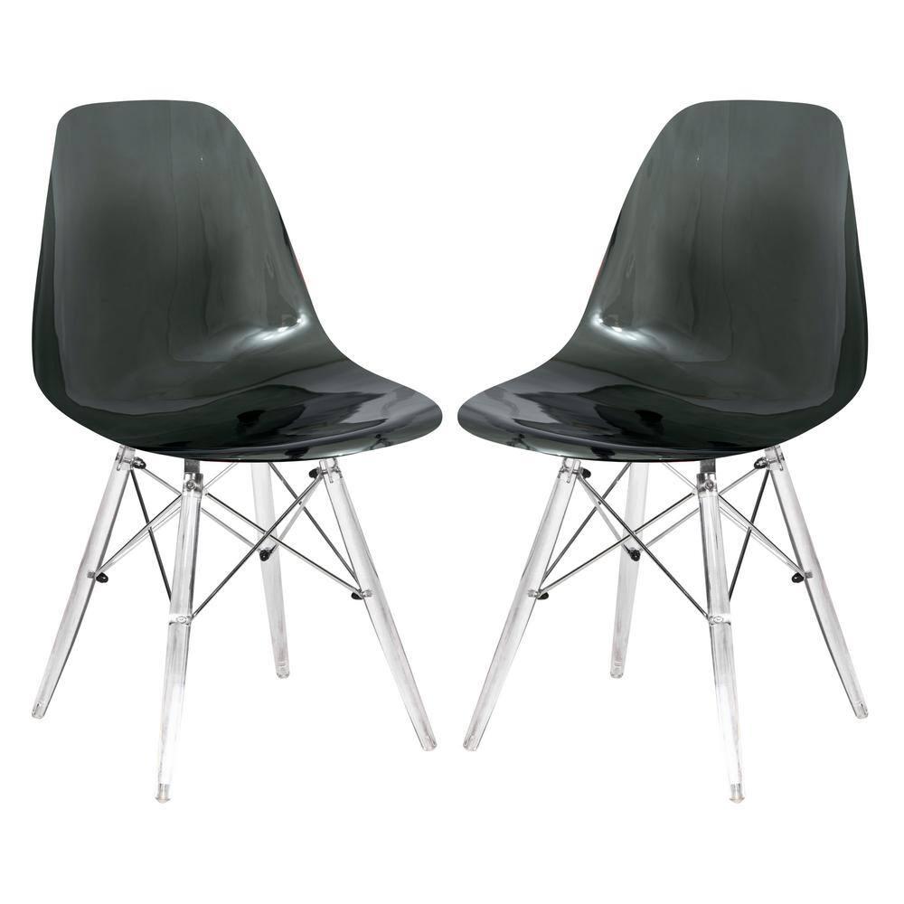 George Oliver Karen Modern Dining Side Chair with Acrylic Base (Set of 2)