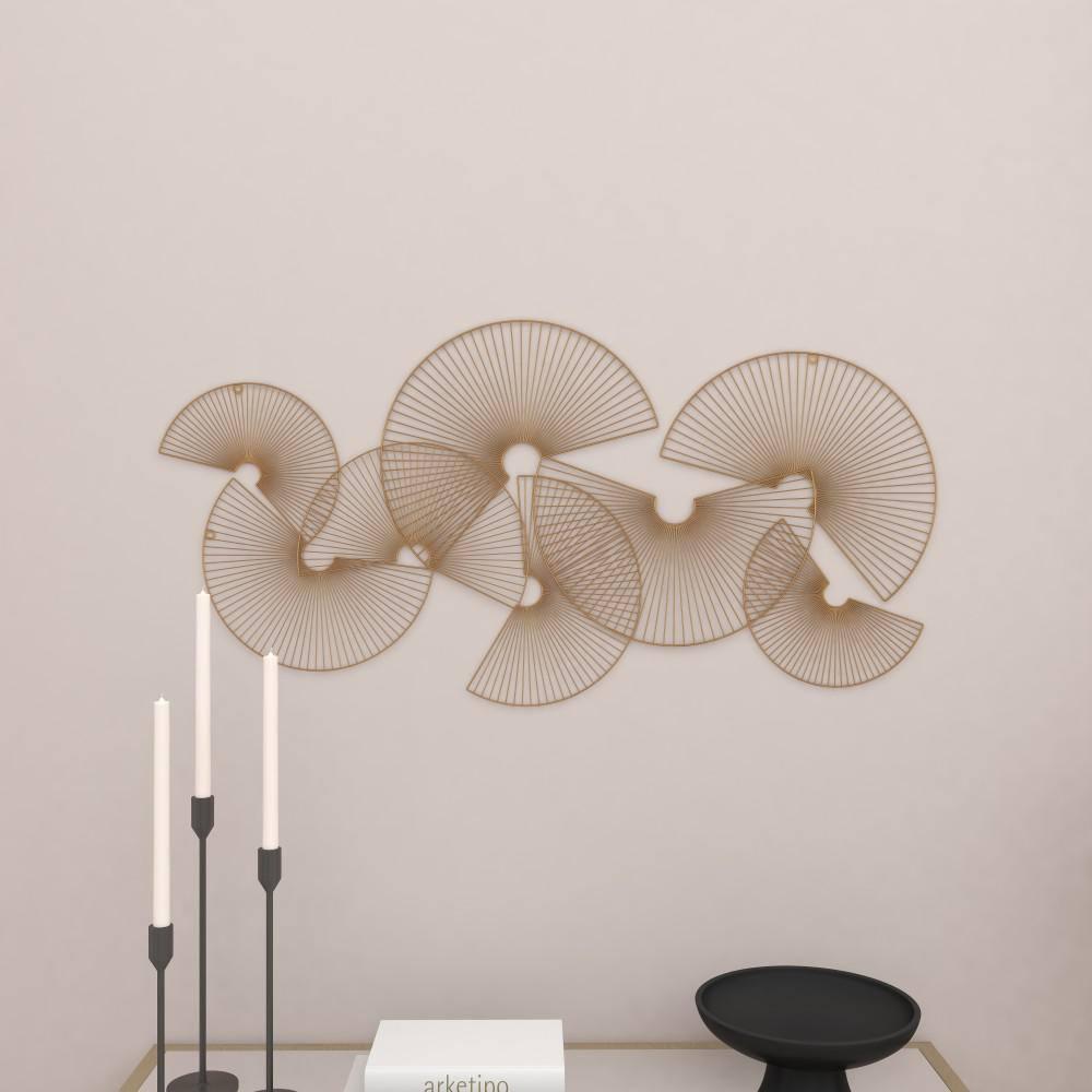 CosmoLiving by Cosmopolitan Gold Metal Half Moon Sunburst Wall Decor