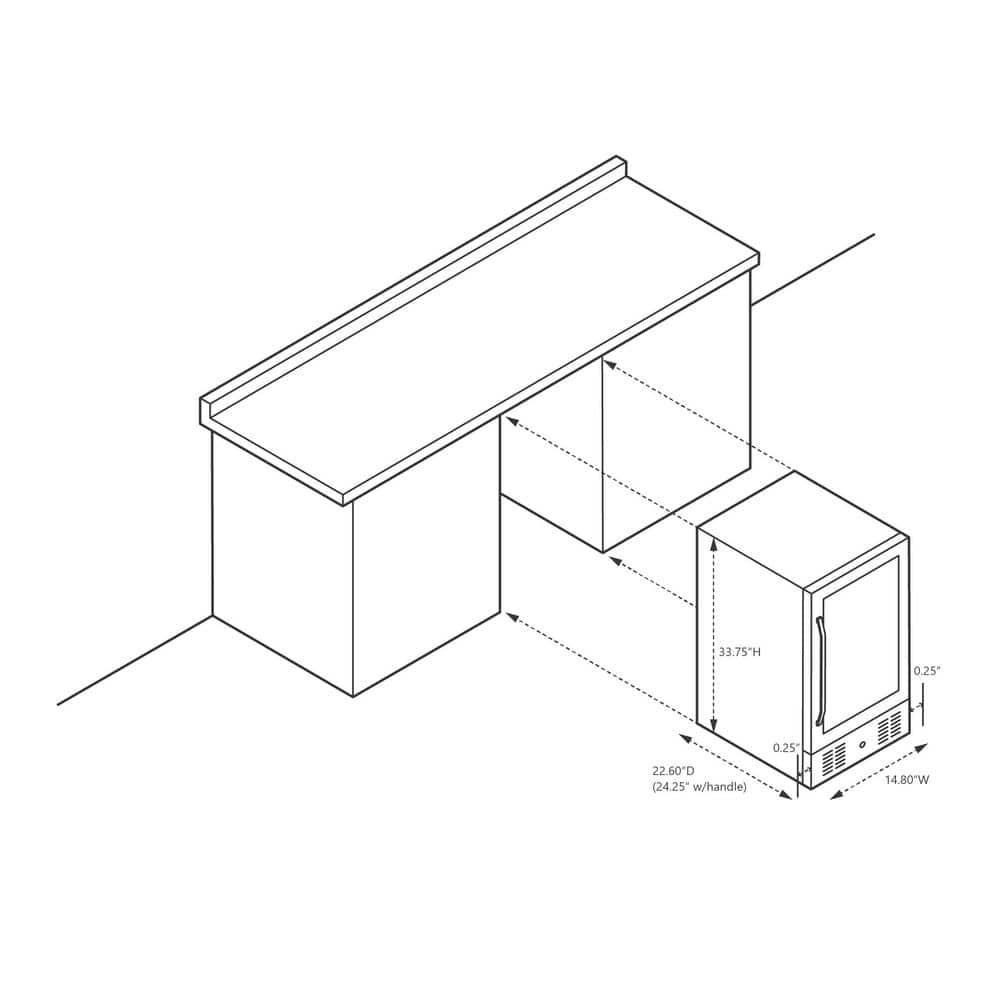 Newair 29 Bottle Stainless Steel Dual Zone Freestanding/Built-In Wine Refrigerator