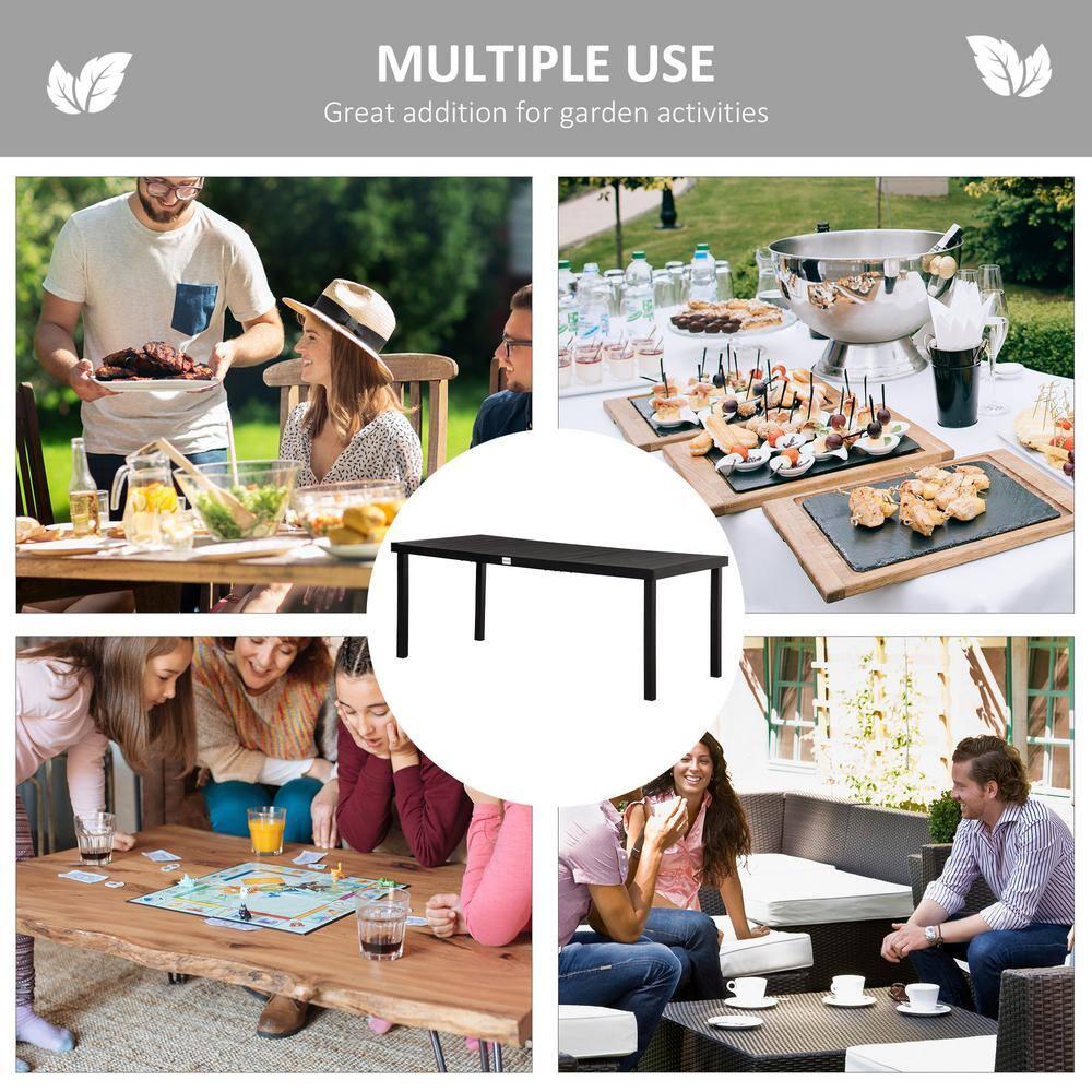 Outsunny Rectangular Outdoor Dining Table